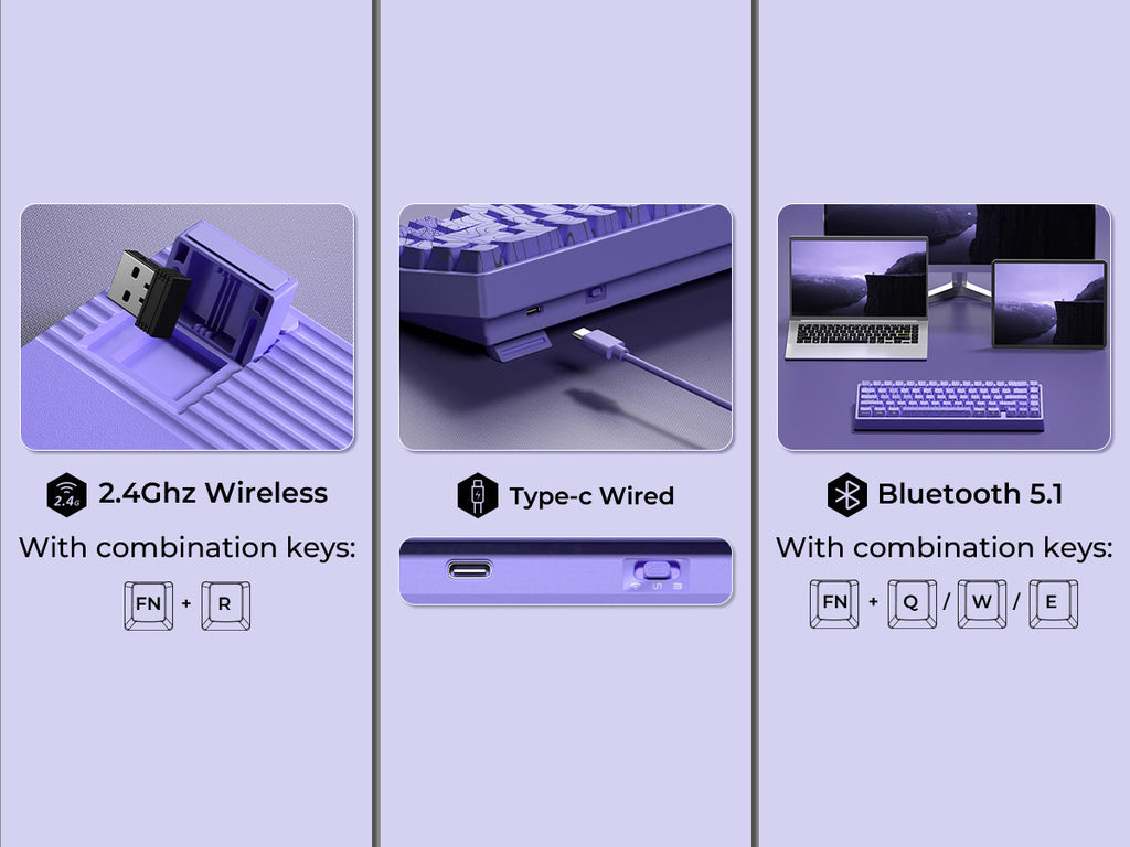 XVX M67 JadeStone Mechanical Keyboard With IMD-Tech Keycaps (Interstellar Black)