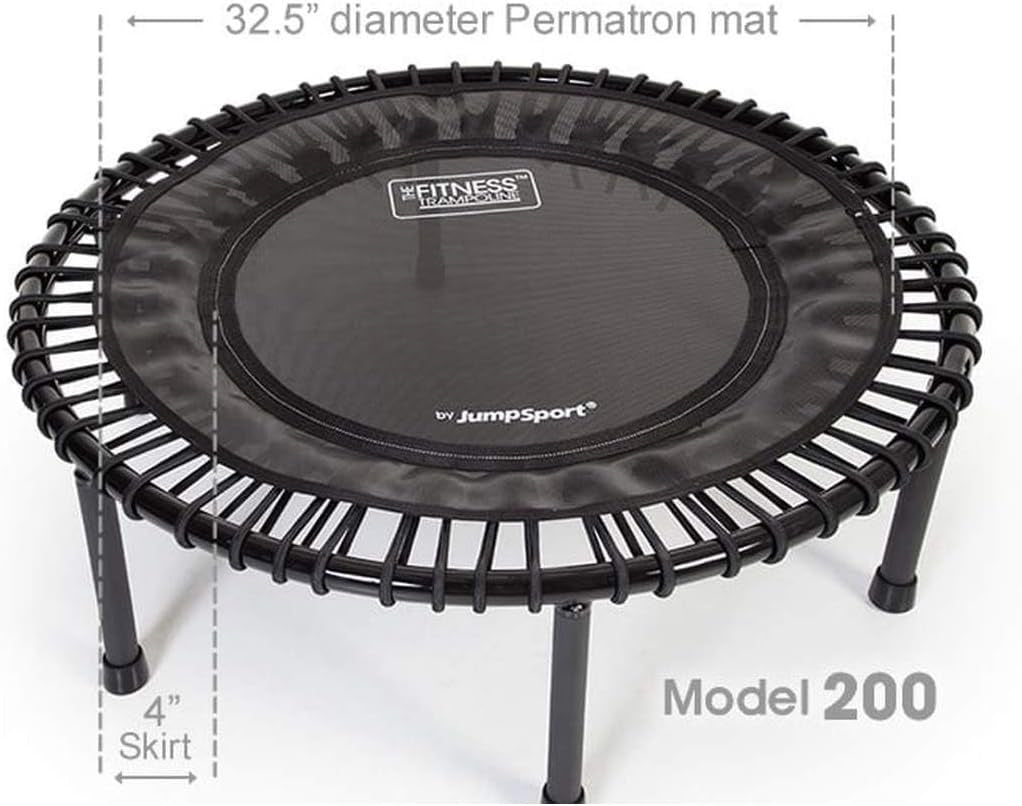 Mini Trampoline with Premium Bungees, Workout DVD, and Online Access to Video Workouts